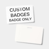 Aangepaste gepersonaliseerde BADGE lege sjabloon (Voor- en achterkant)