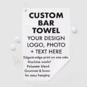 Aangepaste gepersonaliseerde Bar Handdoek met Bras (Insitu)