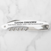 Aangepaste Gepersonaliseerde Barbecue Ober's Kurke Kurkentrekker (Achterkant)