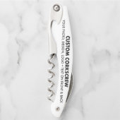 Aangepaste Gepersonaliseerde Barbecue Ober's Kurke Kurkentrekker (Voorkant)