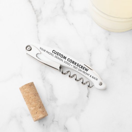 Aangepaste Gepersonaliseerde Barbecue Ober's Kurke Kurkentrekker (Voorkant)