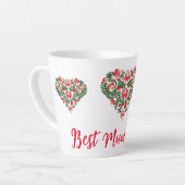 Aangepaste gepersonaliseerde Best Mum Ever Script Latte Mok (Linkerhoek)