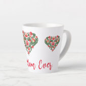 Aangepaste gepersonaliseerde Best Mum Ever Script Latte Mok (Rechterhoek)