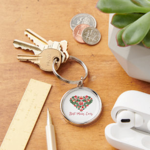 Aangepaste gepersonaliseerde Best Mum Ever Script Sleutelhanger