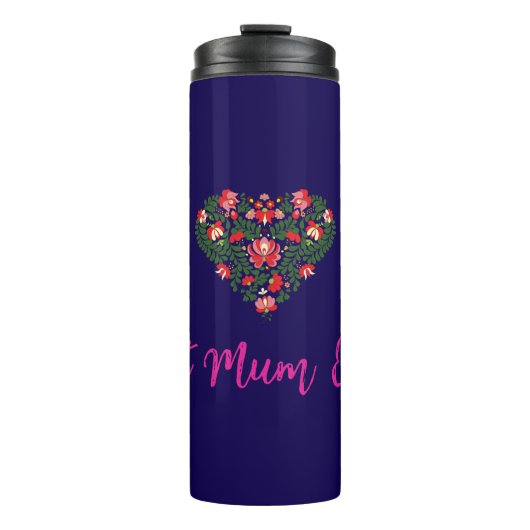 Aangepaste gepersonaliseerde Best Mum Ever Script Thermosbeker (Voorkant)