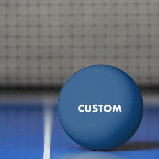Aangepaste Gepersonaliseerde BLAUWE Tafeltennis Pingpongbal (Net)
