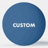 Aangepaste Gepersonaliseerde BLAUWE Tafeltennis Pingpongbal (Voorkant)