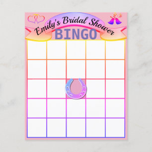 Aangepaste gepersonaliseerde bruidsbruiloft bingok flyer