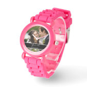 Aangepaste gepersonaliseerde bruiloft foto aandenk horloge (Hoek)
