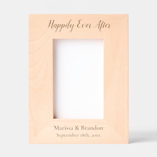 Aangepaste gepersonaliseerde bruiloft nog lang en gegraveerde lijstjes (Voorkant)