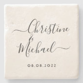 Aangepaste gepersonaliseerde bruiloft Onderzetters (Voorkant)