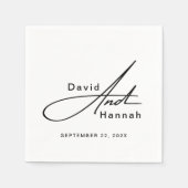 Aangepaste gepersonaliseerde bruiloft servetten me (Voorkant)