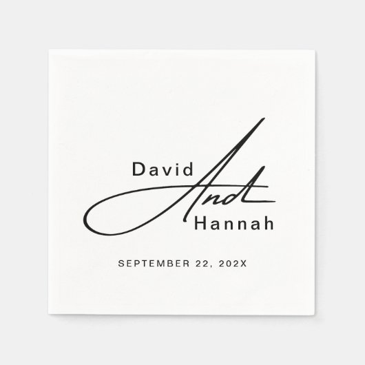 Aangepaste gepersonaliseerde bruiloft servetten me (Voorkant)