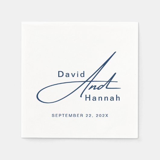 Aangepaste gepersonaliseerde bruiloft servetten me (Voorkant)