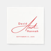 Aangepaste gepersonaliseerde bruiloft servetten me (Voorkant)