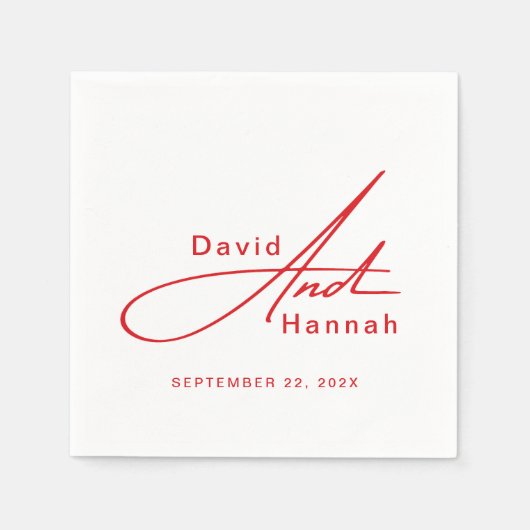 Aangepaste gepersonaliseerde bruiloft servetten me (Voorkant)