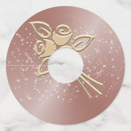 Aangepaste gepersonaliseerde bruiloft wijnglas Lab Wijnglaslabel (Achterkant)