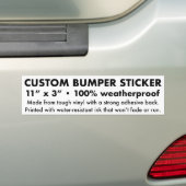 Aangepaste gepersonaliseerde Bumpersticker - 11" x (Op auto)