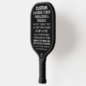 Aangepaste gepersonaliseerde carbonfiber paddlebal pickleball paddle (Links)