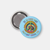 Aangepaste Gepersonaliseerde Cat Peace Hippie Tie Magneet (Voorkant / Achterkant)