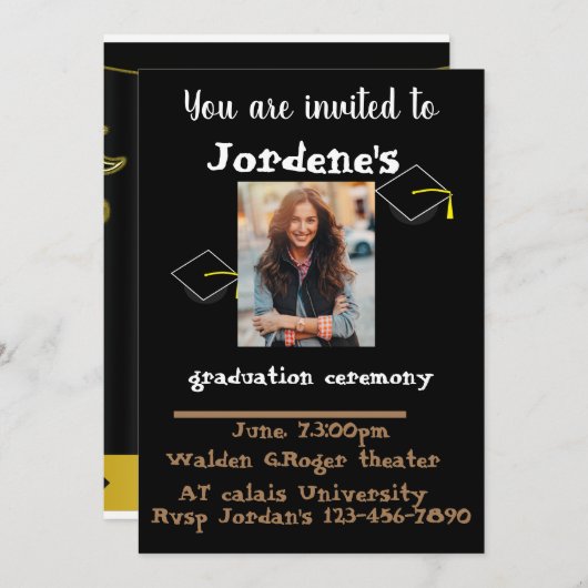 Aangepaste gepersonaliseerde ceremonie van het afs kaart (Voorkant / Achterkant)