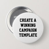 Aangepaste gepersonaliseerde Creëer Campaign-Sjabl Ronde Button 7,6 Cm (Voorkant /achterkant)