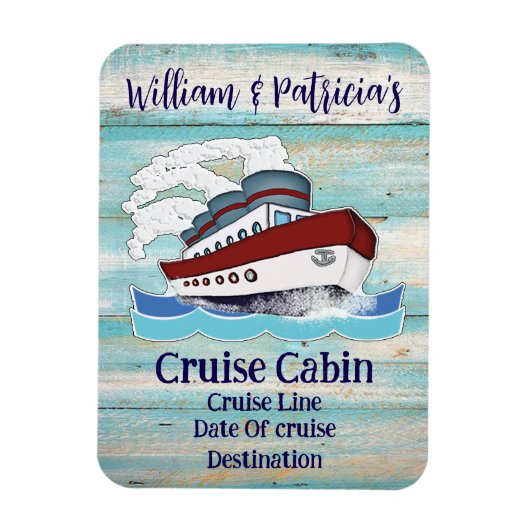 Aangepaste gepersonaliseerde Cruise Cabin Stateroo Magneet (Verticaal)