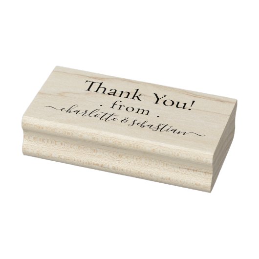 Aangepaste gepersonaliseerde dank u elegante scrol rubberstempel (Stempel)