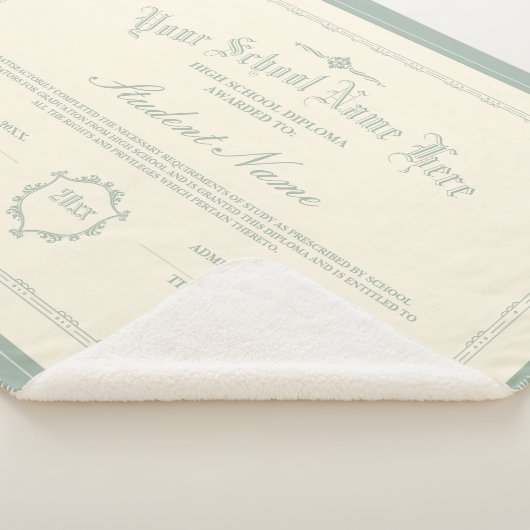 Aangepaste gepersonaliseerde Diploma Traditioneel  Sherpa Deken (3/4)