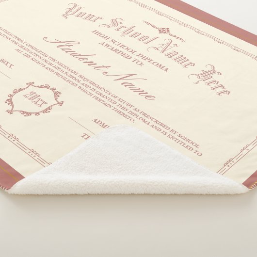 Aangepaste gepersonaliseerde Diploma Traditioneel  Sherpa Deken (3/4)