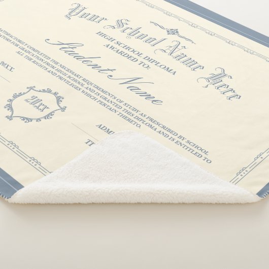 Aangepaste gepersonaliseerde Diploma Traditioneel  Sherpa Deken (3/4)