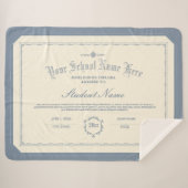 Aangepaste gepersonaliseerde Diploma Traditioneel  Sherpa Deken (Voorkant (horizontaal))