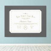 Aangepaste gepersonaliseerde Diploma Traditionele Canvas Afdruk (Insitu (Houten vloer))