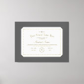 Aangepaste gepersonaliseerde Diploma Traditionele Canvas Afdruk (Voorkant)