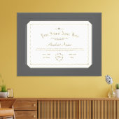 Aangepaste gepersonaliseerde Diploma Traditionele Canvas Afdruk (Insitu (Woonkamer))