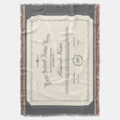 Aangepaste gepersonaliseerde Diploma Traditionele  Deken (Voorkant Verticaal)