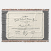 Aangepaste gepersonaliseerde Diploma Traditionele  Deken (Voorkant)