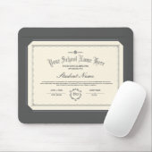 Aangepaste gepersonaliseerde Diploma Traditionele  Muismat (Met muis)