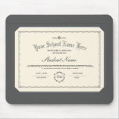 Aangepaste gepersonaliseerde Diploma Traditionele  Muismat (Voorkant)