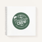 Aangepaste gepersonaliseerde DIY Christmas Crew st Notitieboek (Voorkant)