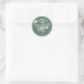 Aangepaste gepersonaliseerde DIY Christmas Crew st Ronde Sticker (Tas)