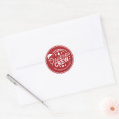Aangepaste gepersonaliseerde DIY Christmas Crew st Ronde Sticker (Envelop)
