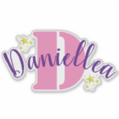 Aangepaste gepersonaliseerde duidelijke Vinyl Naam Sticker (Voorkant)