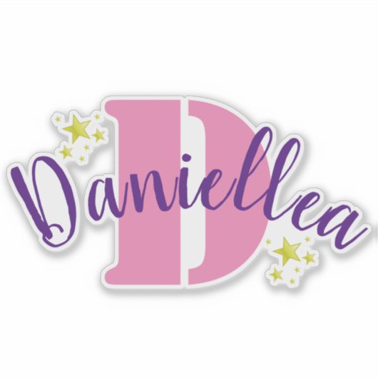 Aangepaste gepersonaliseerde duidelijke Vinyl Naam Sticker (Voorkant)