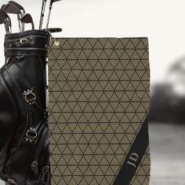 Aangepaste gepersonaliseerde Elegante Golfer Monog Golfhanddoek