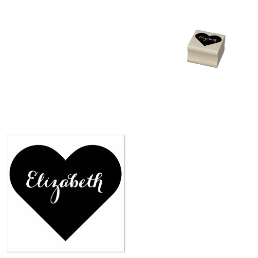 Aangepaste gepersonaliseerde elegante scriptnaam H Rubberstempel (Gestempeld)