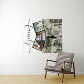 Aangepaste Gepersonaliseerde Familie 4 Fotocollage Wandkleed (In Situ (horizontaal))