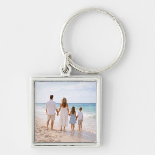 Aangepaste Gepersonaliseerde Familie Foto Sleutelhanger (Voorkant)