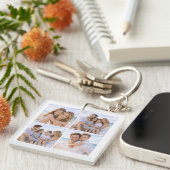 Aangepaste Gepersonaliseerde Familie Foto Sleutelhanger (Voorkant Rechts)