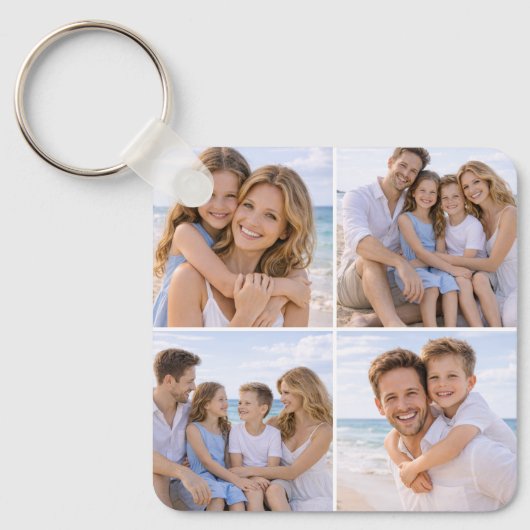 Aangepaste Gepersonaliseerde Familie Foto Sleutelhanger (Voorkant)